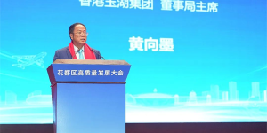 香港玉湖集团出席花都区高质量发展大会 黄向墨作交流发言