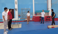 省大众竞技体操委员会主任马少辉到访惠州市体校指导赛前准备工作
